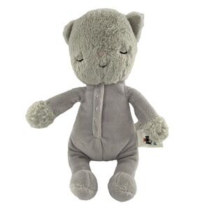 Jellycat Rock-A-Bye Kitten Cat Sleeper Pajamas Gray Plush 8"